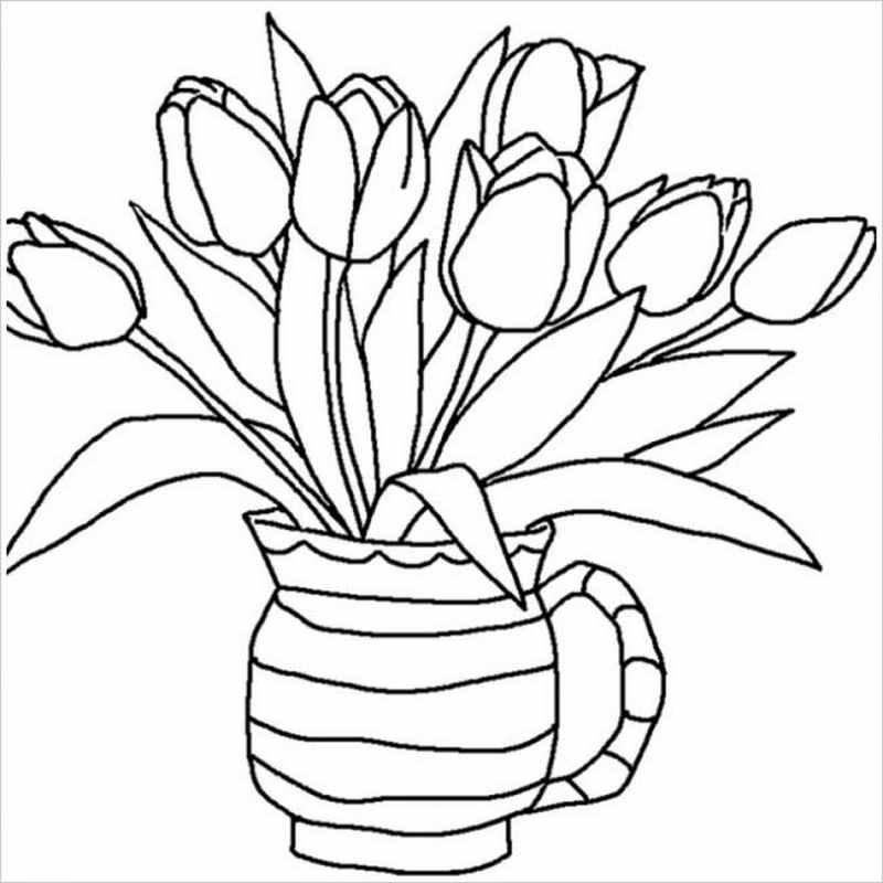 Những bí quyết cách vẽ bình hoa tulip đẹp và chân thực