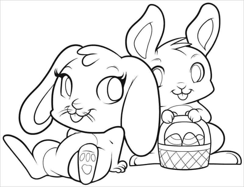 Tuyển chọn mẫu tranh tô màu con thỏ  siêu dễ thương cho bé   c3nguyentatthanhhpeduvn