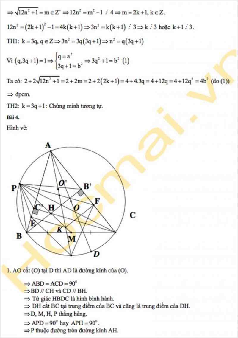 Đề tuyển sinh lớp 10 THPT chuyên có kèm đáp án