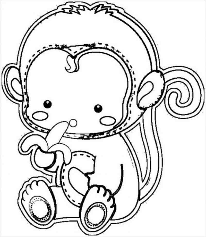 333 Mẫu Tranh Tô Màu con Khỉ dễ thương dành cho bé yêu  Web Học Thuật