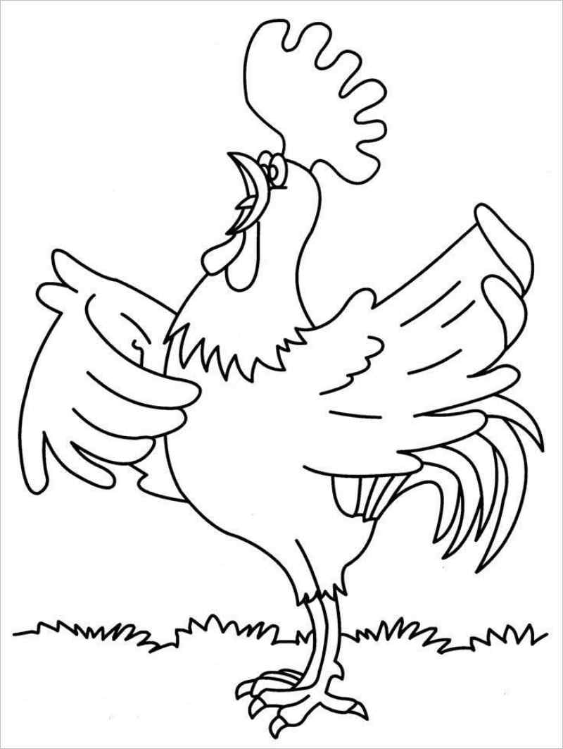 Vẽ Và Tô Màu Con Gà Trống Drawing rooster painting  YouTube