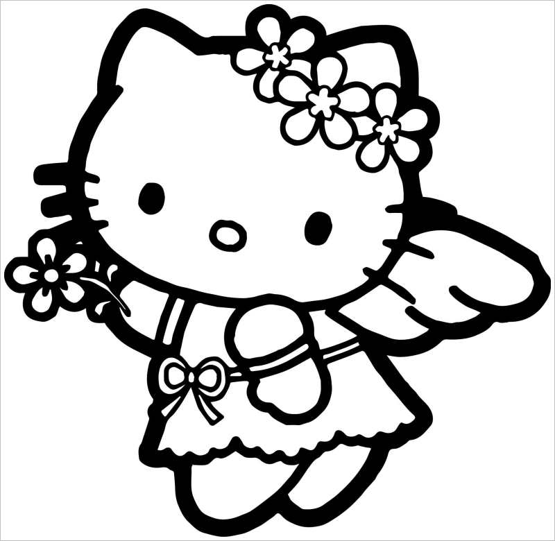 12 tranh tô màu Hello Kitty mẹ in ngay để tặng bé yêu