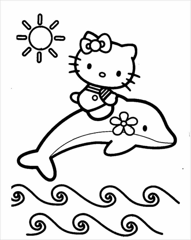 100 Mẫu tranh tô màu Hello Kitty đẹp nhất