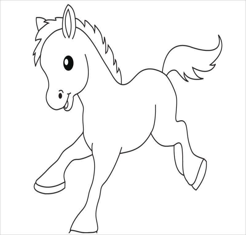 Vẽ con ngựa theo các bước đơn giản  YeuTreNet