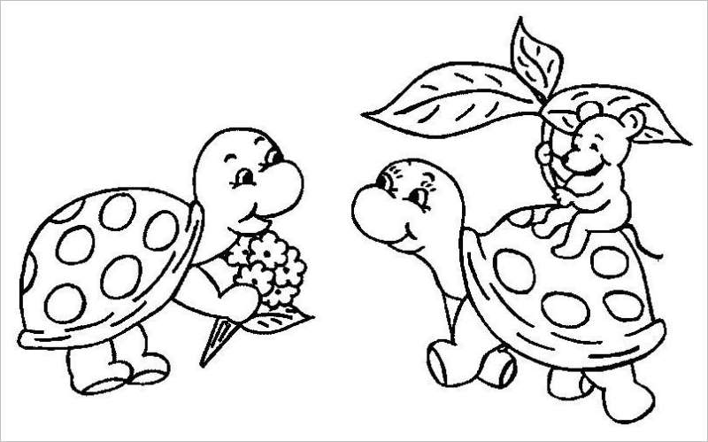 99 tranh tô màu con rùa cực đáng yêu dành cho bé  Đề án 2020   c3nguyentatthanhhpeduvn