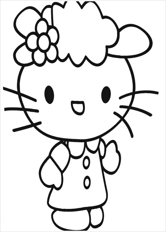 99+ Mẫu tranh tô màu Hello Kitty đáng yêu dành cho bé tập tô