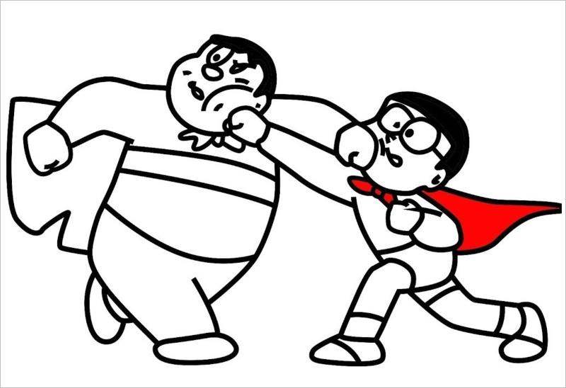 Top Tranh Tô Màu Nobita Ngộ Nghĩnh Cho Bé Tập Tô Tại Nhà