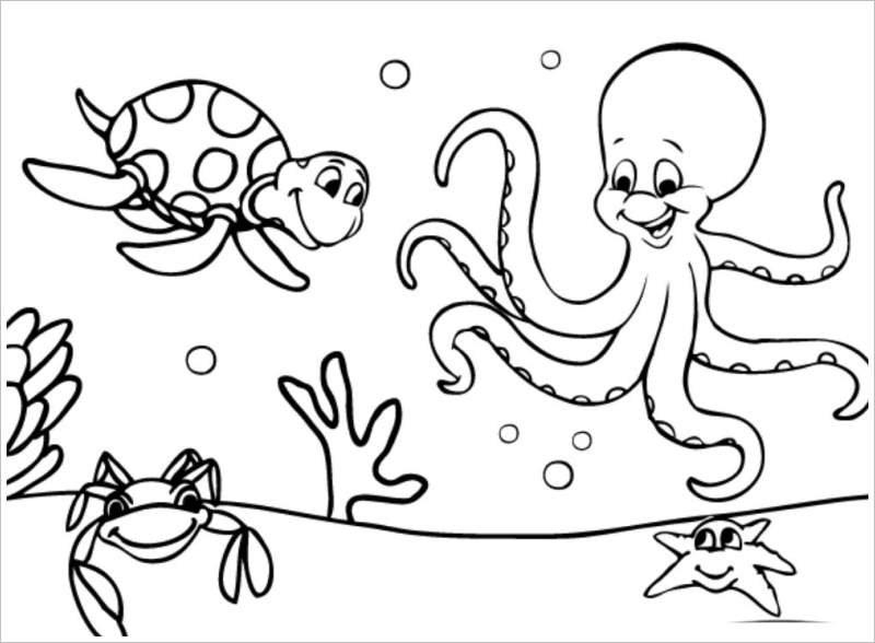 Tổng hợp 100 hình vẽ các con vật dưới biển mới nhất  thtantai2eduvn