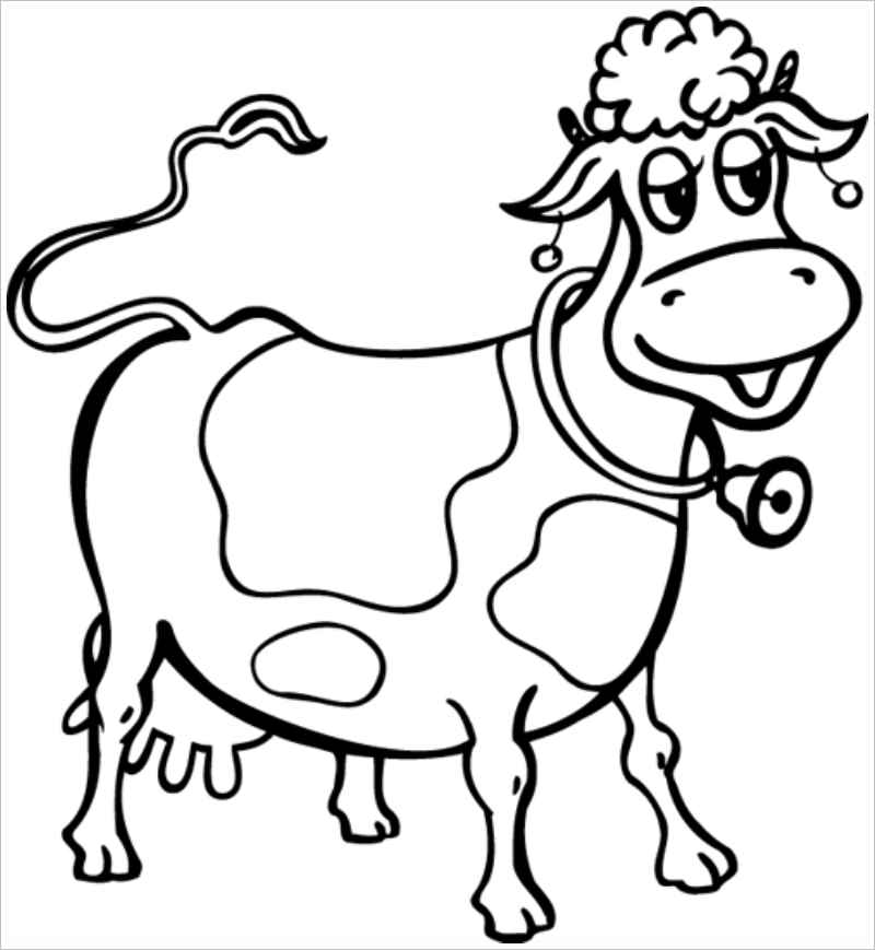 Tổng hợp 28 mẫu tranh tô màu con bò đáng yêu ngộ nghĩnh ở nông trại