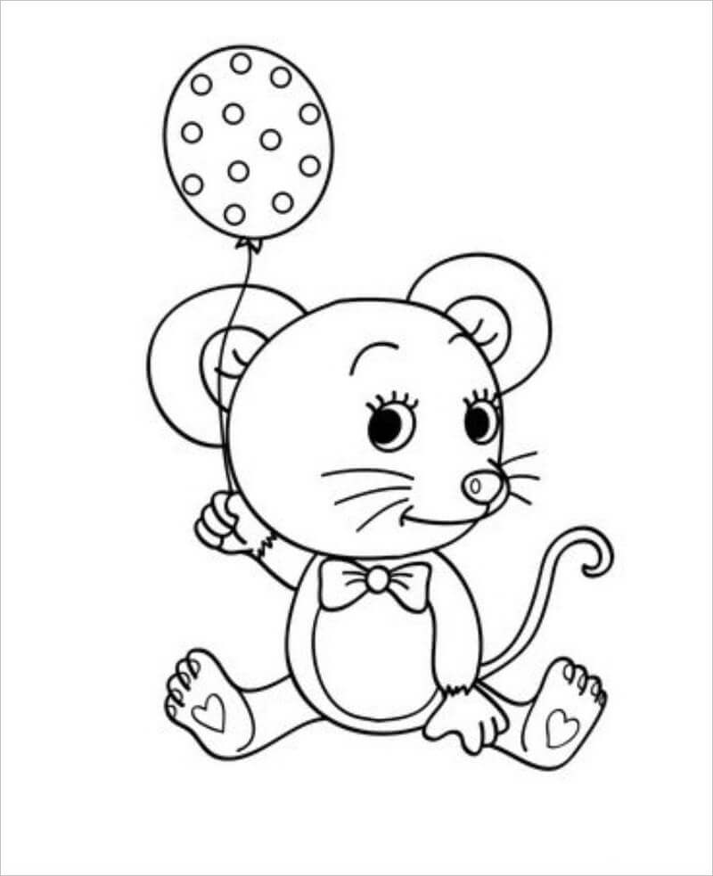 Hướng dẫn bé Vẽ và Tô Màu con chuột đơn giản ngày Tết bằng màu nước |  tiNiTV - YouTube