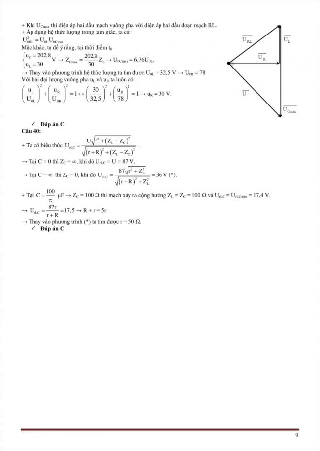 Đáp án Đề thi thử THPTQG môn Lý phòng GD&ĐT Ninh Bình lần 1 – 2018