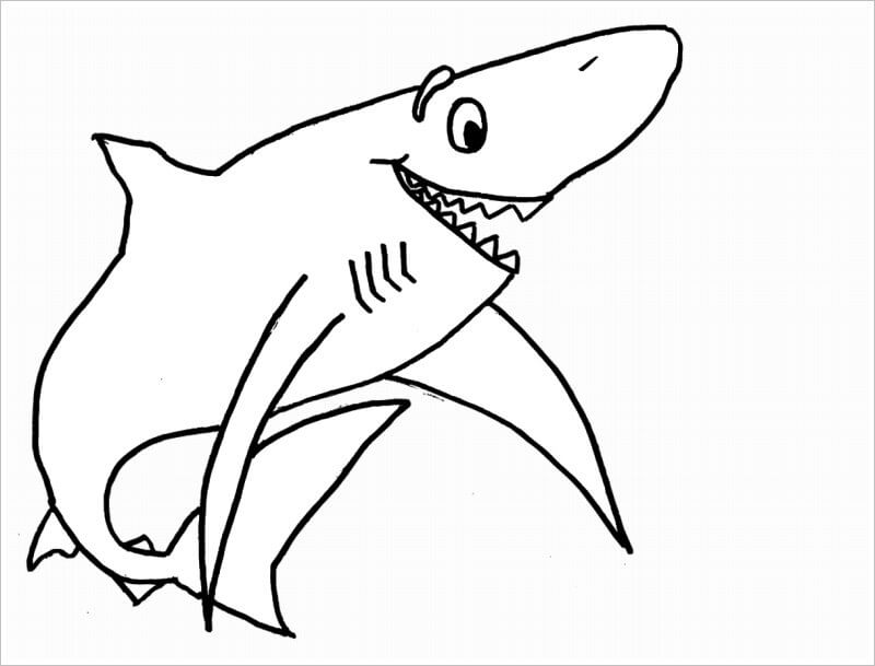 Sự Kết Hợp Của Các Hình Tô Màu Cá Mập Đẹp  Tranh Tô Màu cho bé