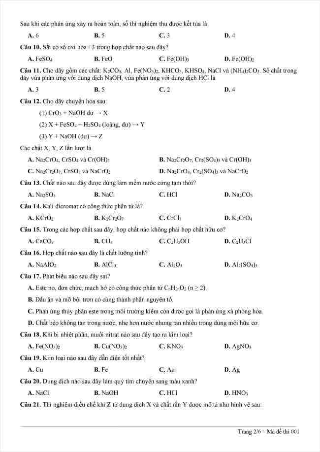 đề thi thử môn hóa THPTQG năm 2018 tỉnh Hà Tĩnh (2)