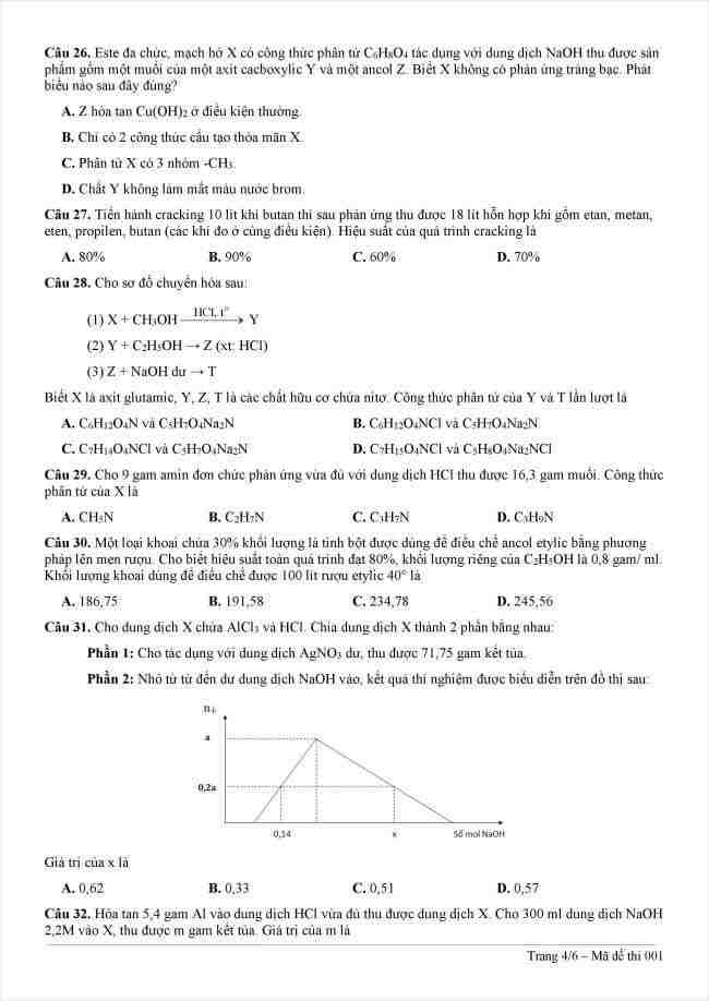 đề thi thử môn hóa THPTQG năm 2018 tỉnh Hà Tĩnh (4)