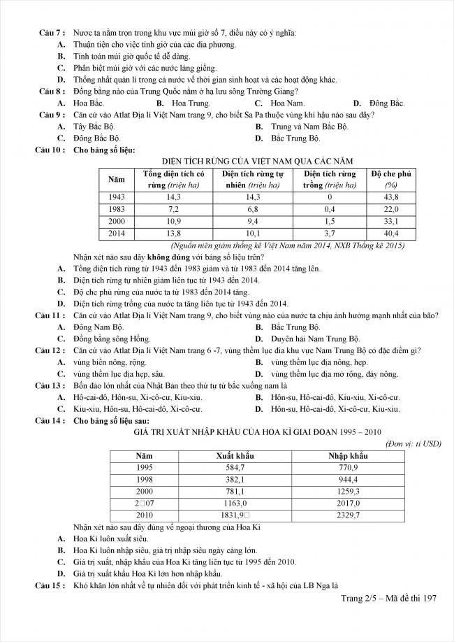 đề thi thử địa lý THPT Lý Thái Tổ, tỉnh Bắc Ninh 2018 (2)
