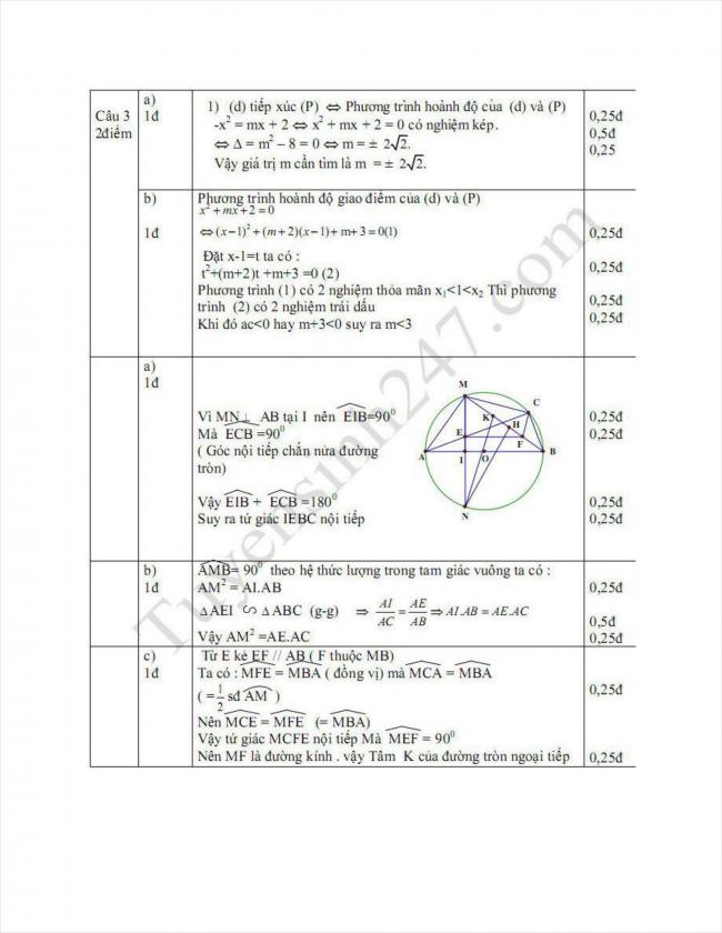 đáp án đề toán thi thử vào lớp 10 THPT Sầm Sơn 2018 (2)