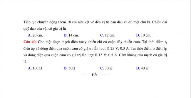 đề thi thử vật lý THPT chuyên Quốc Học Huế năm 2018 (7)