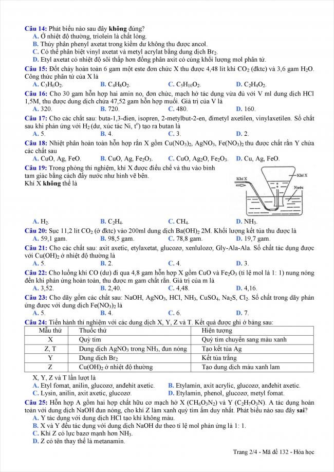 đề thi thử môn hóa THPT chuyên Lương Thế Vinh, Đồng Nai 2018 (2)