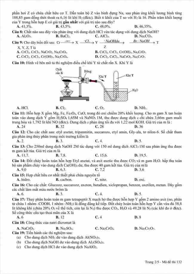 đề thi thử môn hóa THPT Cẩm Thủy 1 năm 2018 (2)