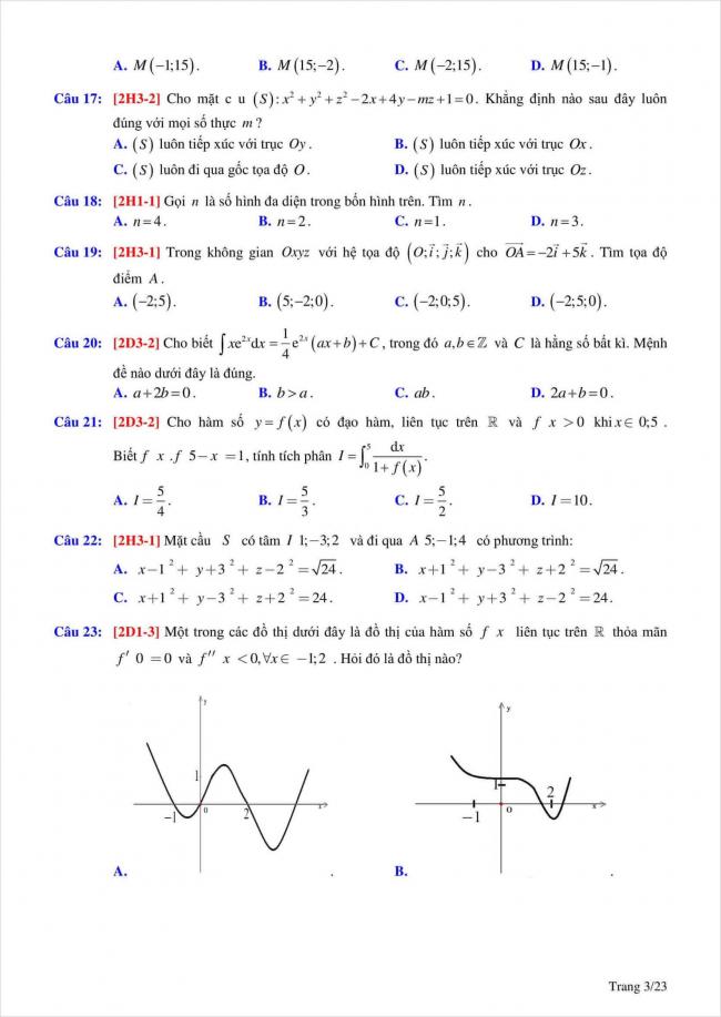 đề thi thử môn toán THPT Can Lộc, Hà Tĩnh 2018 (3)