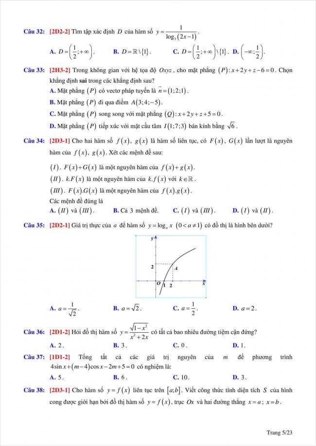 đề thi thử môn toán THPT Can Lộc, Hà Tĩnh 2018 (5)