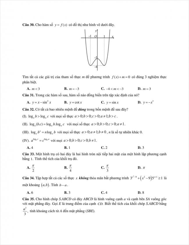 đề toán thi thử THPT chuyên Quốc học Huế năm 2018 (5)