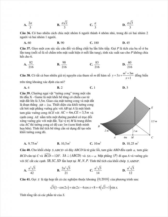 đề toán thi thử THPT chuyên Quốc học Huế năm 2018 (6)