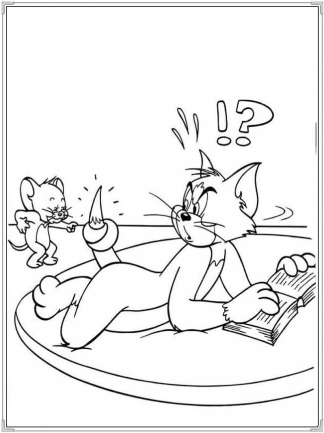 Tải tranh tô màu Tom và Jerry cực dễ thương cho bé 4 tuổi phát triển hoạt  động
