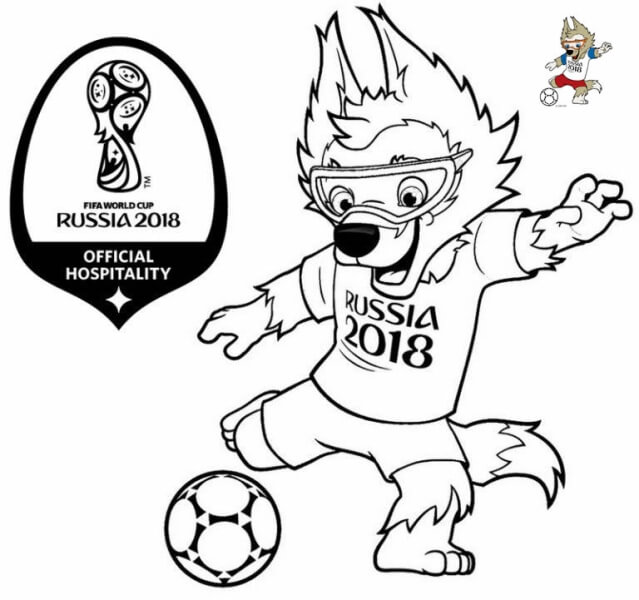 Tô màu linh vật World Cup 2018 tổ chức ở Nga