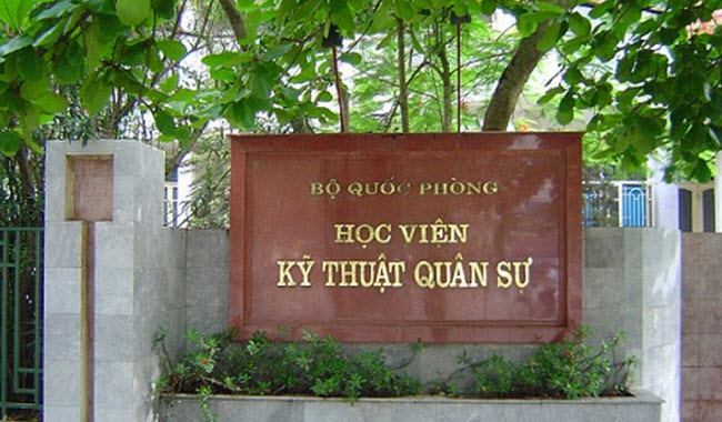 Điểm chuẩn Học viện Kỹ thuật Quân sự - Hệ dân sự năm 2019