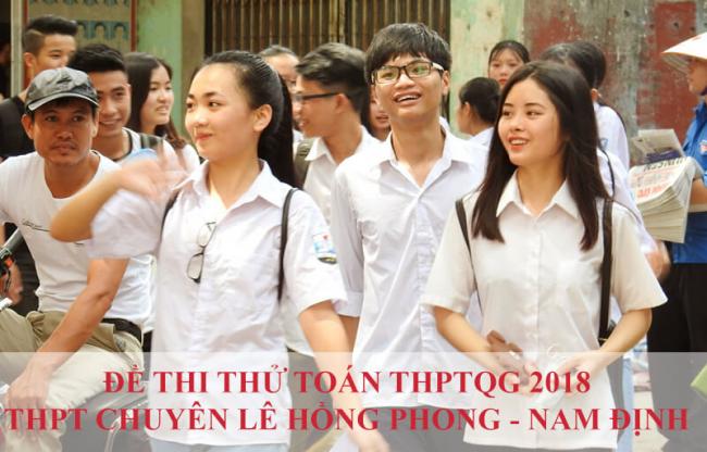 học sinh giải đề thi thử toán thpt lê hồng phong