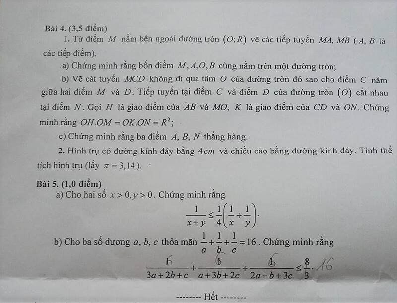 Đề thi Toán vào lớp 10 Hải Phòng năm 2017 - Trang 2