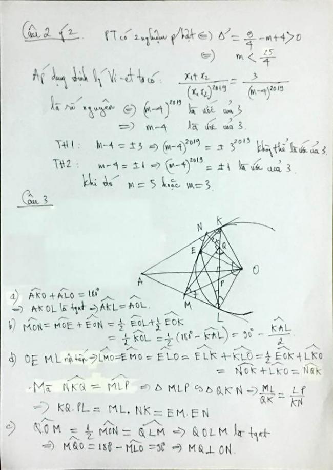 Đáp án đề thi vào 10 môn Toán chuyên tỉnh Lào Cai 2018 câu 4