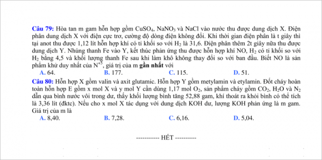câu 79, 80 đề thi thử Hóa THPT quốc gia 2018 Đà Nẵng