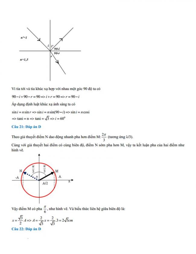 Đáp án Đề thi thử môn Lý thptqg năm 2018 trường chuyên Nguyễn Trãi – Hải Dương 3