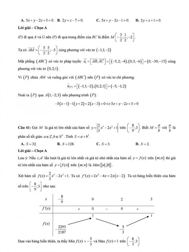 Đáp án Đề thi thử môn Toán thptqg Đà Nẵng năm 2018 trang 12