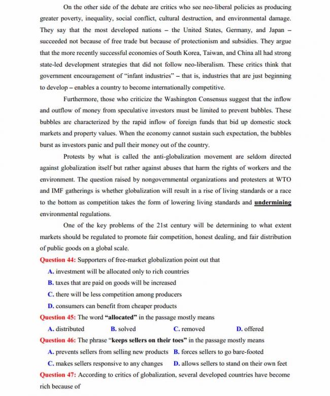 Đề thi thử môn Anh thptqg năm 2018 trường THPT chuyên Ngoại ngữ Hà Nội trang 7