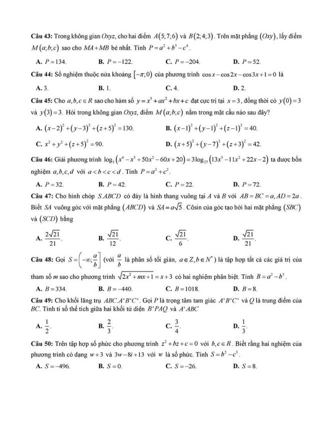 đề thi thử thpt môn toán Đà Nẵng 2018 trang 6