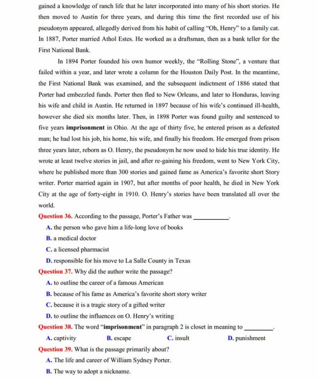 Đề thi thử môn Anh thptqg năm 2018 trường THPT chuyên Hoàng Văn Thụ Hòa Binh trang 5