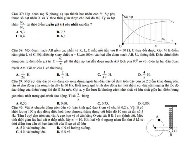 Đề thi thử môn Lý thptqg năm 2018 trường chuyên Hà Tĩnh 3