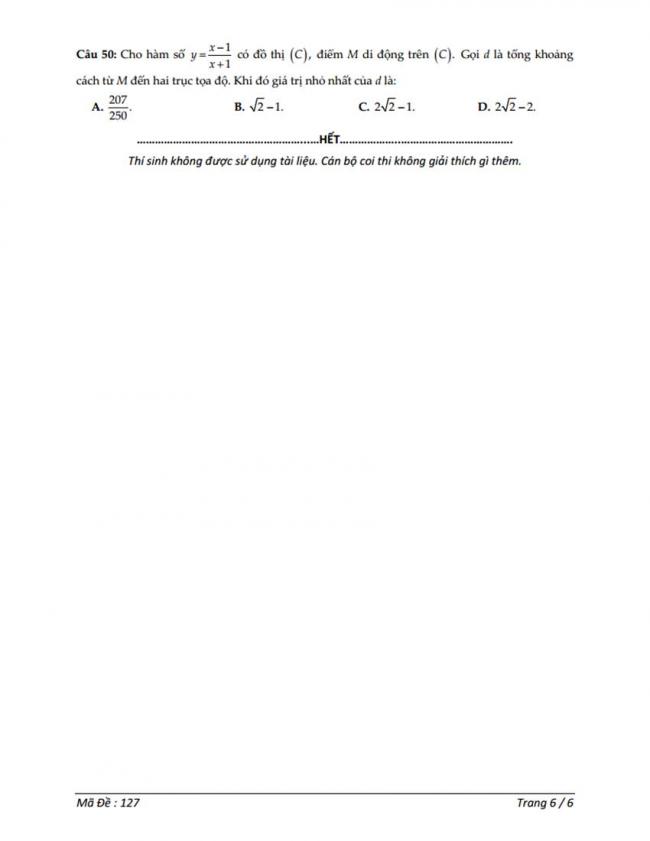 Đề thi thử môn Toán thptqg năm 2018 trường Ngyễn Huệ - Ninh Bình lần 3 trang 6