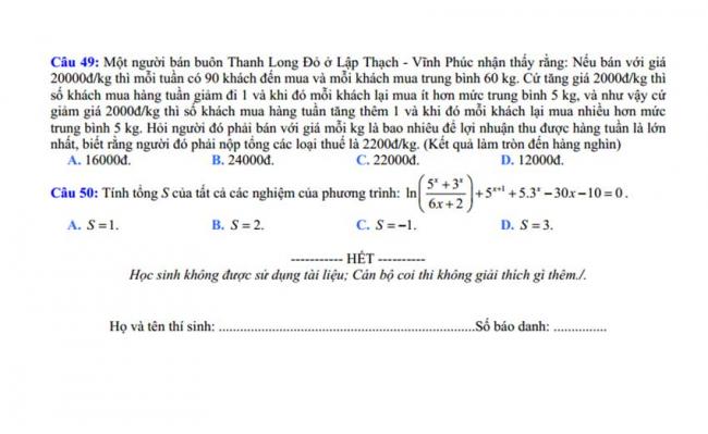 Đề thi thử môn Toán thptqg năm 2018 trường Trần Phú - Yên Lạc - Vĩnh Phúc lần 2 trang 5