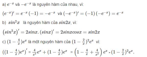 Đáp án bài 1 trang 100 sgk giải tích lớp 12