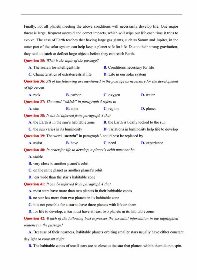 Đề thi thử môn Anh thptqg năm 2018 trường THPT chuyên DH Sư Phạm Hà Nội trang 6