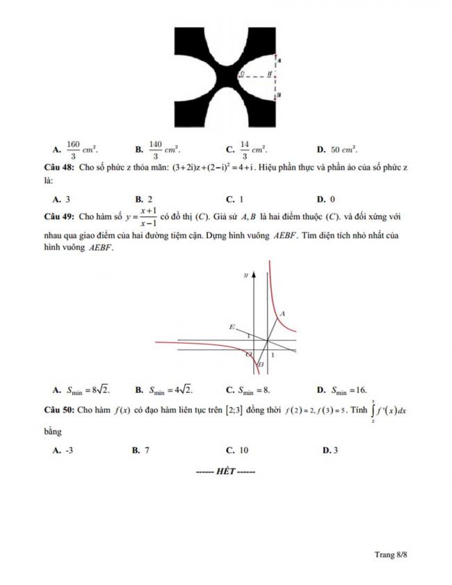 Đề thi thử môn Toán thptqg năm 2018 trường Kinh Môn - Hải Dương lần 2 trang 8