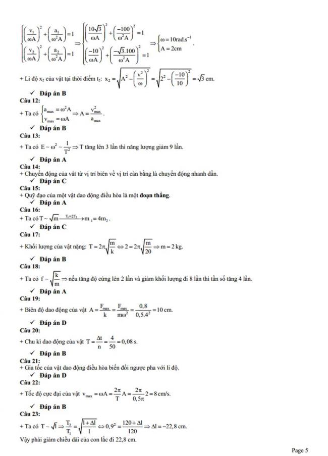 Đáp án Đề thi thử môn Lý thptqg năm 2018 trường Anh Sơn I – Nghệ An 1
