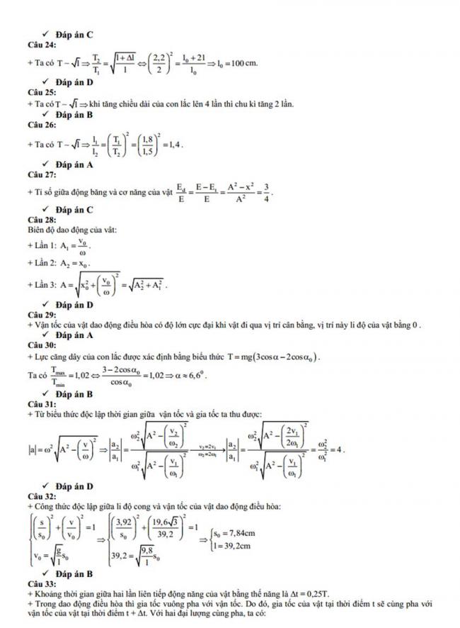 Đáp án Đề thi thử môn Lý thptqg năm 2018 trường Anh Sơn I – Nghệ An 2