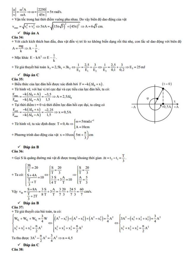 Đáp án Đề thi thử môn Lý thptqg năm 2018 trường Anh Sơn I – Nghệ An 3