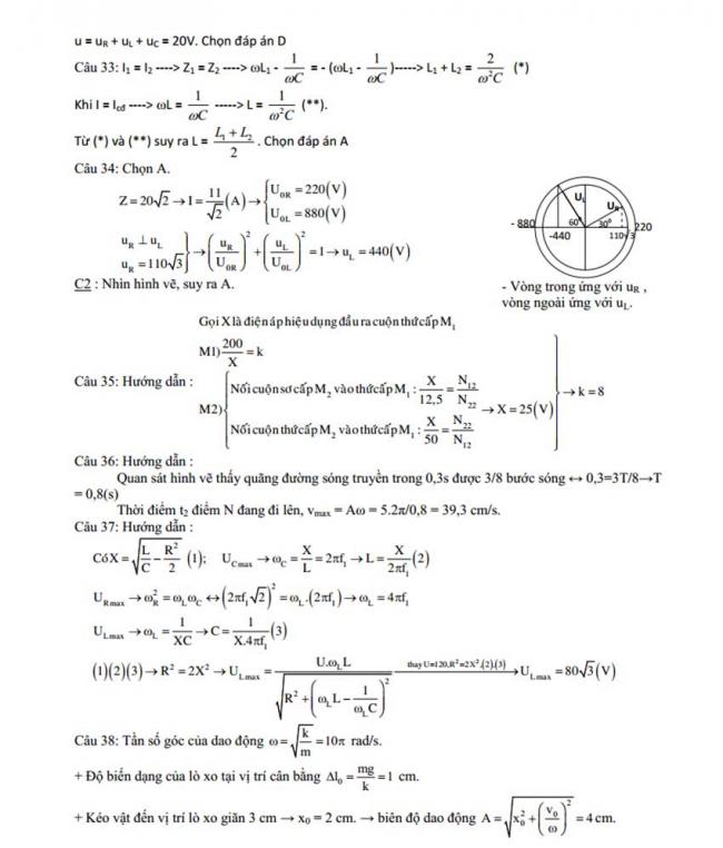 Đáp án Đề thi thử môn Lý thptqg năm 2018 trường chuyên Lam Sơn – Thanh Hóa 1