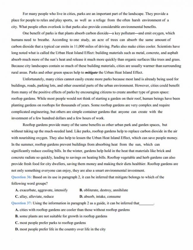 Đề thi thử môn Anh thptqg năm 2018 tỉnh Hải Dương trang 5